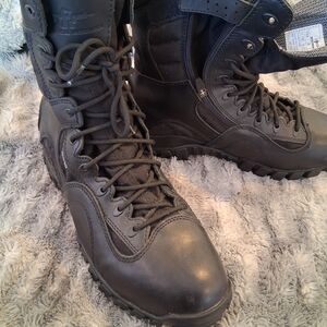 Men's Rugged Black Combat Boots